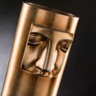 Nowoczesny wysoki wazon z białej ceramiki z kolorową wkładką Made in Italy - Lexi Viadurini