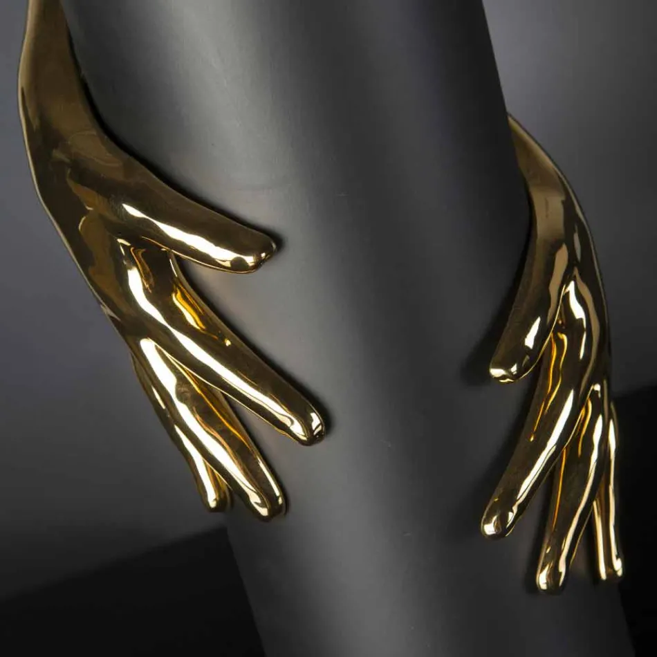 Wysoki wewnętrzny wazon ceramiczny wykonany ręcznie we Włoszech - Monte Viadurini