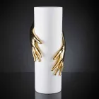 Wysoki wewnętrzny wazon ceramiczny wykonany ręcznie we Włoszech - Monte Viadurini