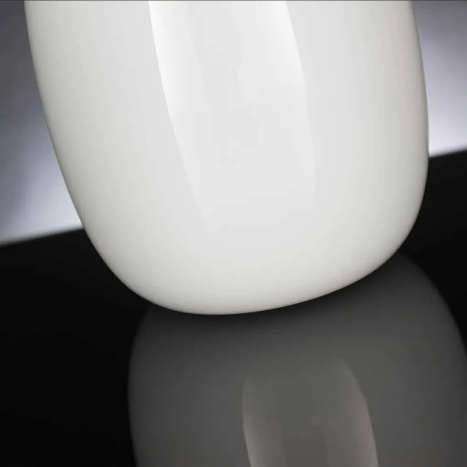 Ręcznie robiony biały lub szary błyszczący szklany wazon Made in Italy - Malindi Viadurini