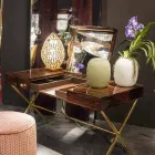 Ręcznie robiony biały lub szary błyszczący szklany wazon Made in Italy - Malindi Viadurini