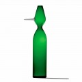 Ręcznie robiony zielony wazon z dmuchanego szkła Murano Made in Italy - Greeny