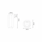 Biały plastikowy wazon do wnętrz lub na zewnątrz, w 3 rozmiarach - Gem by Myyour Viadurini