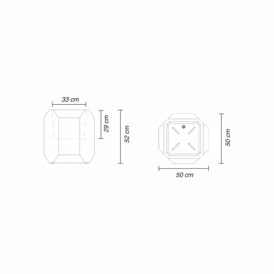 Biały plastikowy wazon do wnętrz lub na zewnątrz, w 3 rozmiarach - Gem by Myyour Viadurini