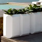 Biały plastikowy wazon do wnętrz lub na zewnątrz, w 3 rozmiarach - Gem by Myyour Viadurini