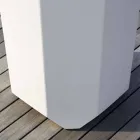 Biały plastikowy wazon do wnętrz lub na zewnątrz, w 3 rozmiarach - Gem by Myyour Viadurini