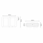 Biały plastikowy wazon do wnętrz lub na zewnątrz, w 3 rozmiarach - Gem by Myyour Viadurini