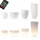 Wazon z oświetleniem LED lub słonecznym Nowoczesny design w różnych rozmiarach - Svasostar Viadurini