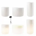 Wazon z oświetleniem słonecznym lub projektem LED do użytku wewnątrz lub na zewnątrz - Cilindrostar Viadurini