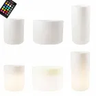 Wazon z oświetleniem słonecznym lub projektem LED do użytku wewnątrz lub na zewnątrz - Cilindrostar Viadurini