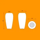 2-częściowy biały, beżowy lub antracytowy wazon z polietylenu - Skin by Myyour Viadurini