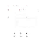 Prostokątny kolorowy wazon z polietylenu na zewnątrz Made in Italy - szary Viadurini