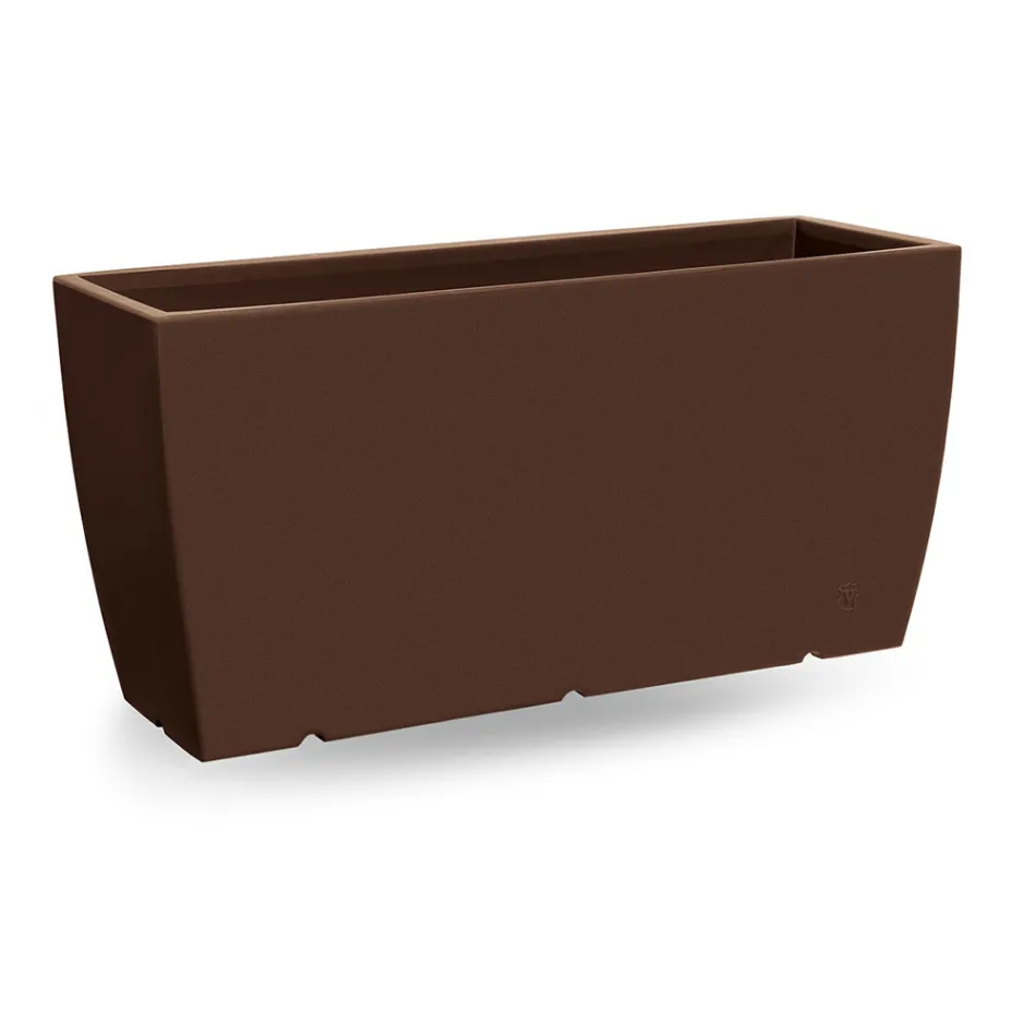Prostokątny wazon ogrodowy z polietylenu Made in Italy - Albarone Viadurini