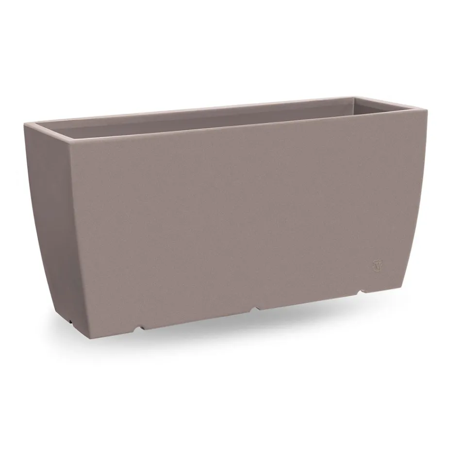 Prostokątny wazon ogrodowy z polietylenu Made in Italy - Albarone Viadurini