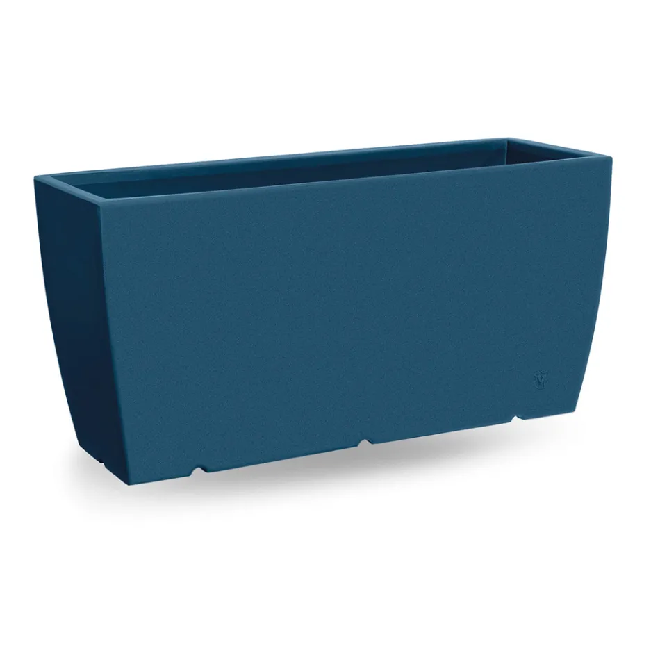 Prostokątny wazon ogrodowy z polietylenu Made in Italy - Albarone Viadurini