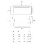 Prostokątny wazon ogrodowy z polietylenu Made in Italy - Albarone Viadurini