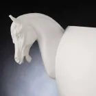 Wewnętrzny wazon z białej ceramiki lub 24-karatowego złota ręcznie robiony we Włoszech - Jacky Viadurini