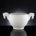 Wewnętrzny wazon z białej ceramiki lub 24-karatowego złota ręcznie robiony we Włoszech - Jacky