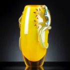 Wazon witrażowy z gekonami ręcznie robiony we Włoszech - Geco Viadurini