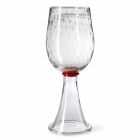 Wewnętrzny wazon ze szkła Murano z czerwonym detalem Made in Italy - Copernicus Viadurini