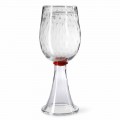 Wewnętrzny wazon ze szkła Murano z czerwonym detalem Made in Italy - Copernicus