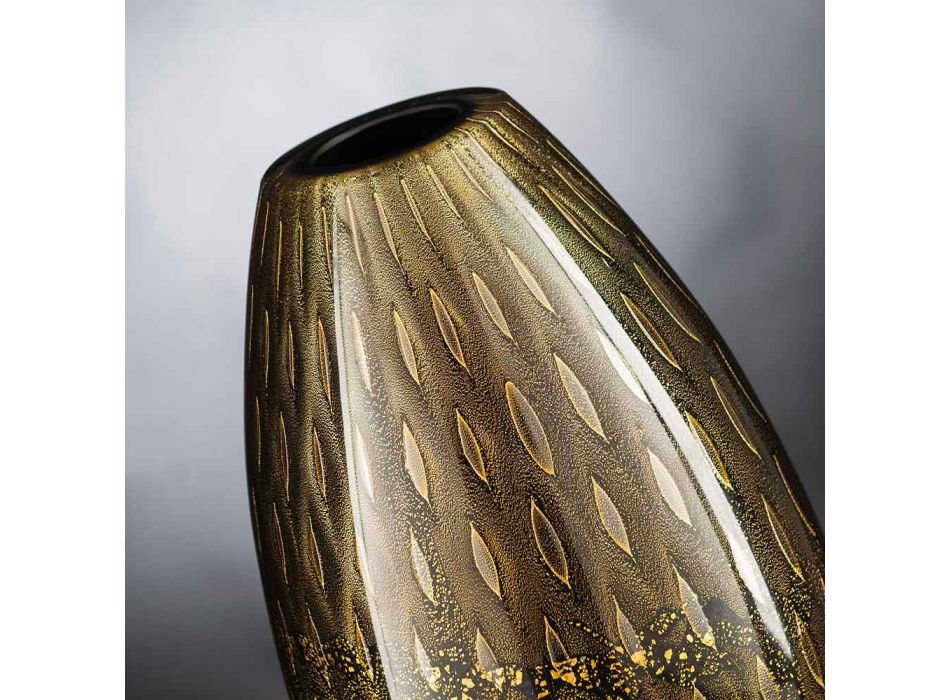 Wazon do wnętrz z kolorowego szkła dmuchanego Murano Made in Italy - Asper Viadurini