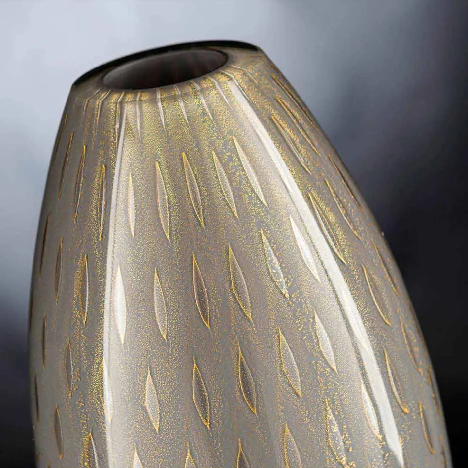 Wazon do wnętrz z kolorowego szkła dmuchanego Murano Made in Italy - Asper Viadurini