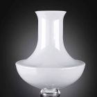 Nowoczesny wazon do wnętrz z białego i przezroczystego szkła Made in Italy - Portos Viadurini