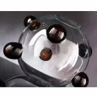 Okrągły wazon wewnętrzny z dmuchanego szkła Murano Made in Italy - Astore Viadurini