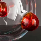 Okrągły wazon wewnętrzny z dmuchanego szkła Murano Made in Italy - Astore Viadurini