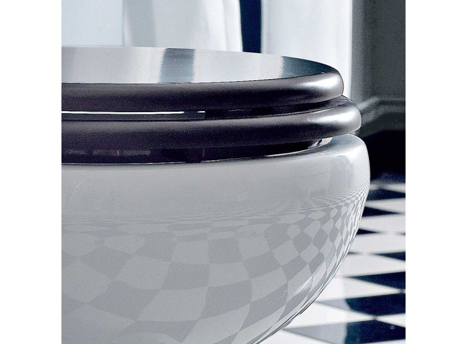 Wazon podłogowy Klasyczny design z powrotem do ściany w Made in Italy Ceramic - Marwa Viadurini