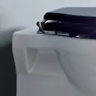 Wazon podłogowy Klasyczny design z powrotem do ściany w Made in Italy Ceramic - Marwa Viadurini