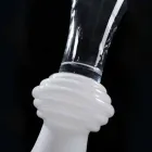 Wewnętrzny dekoracyjny szklany wazon z białą podstawą Made in Italy - Catia Viadurini