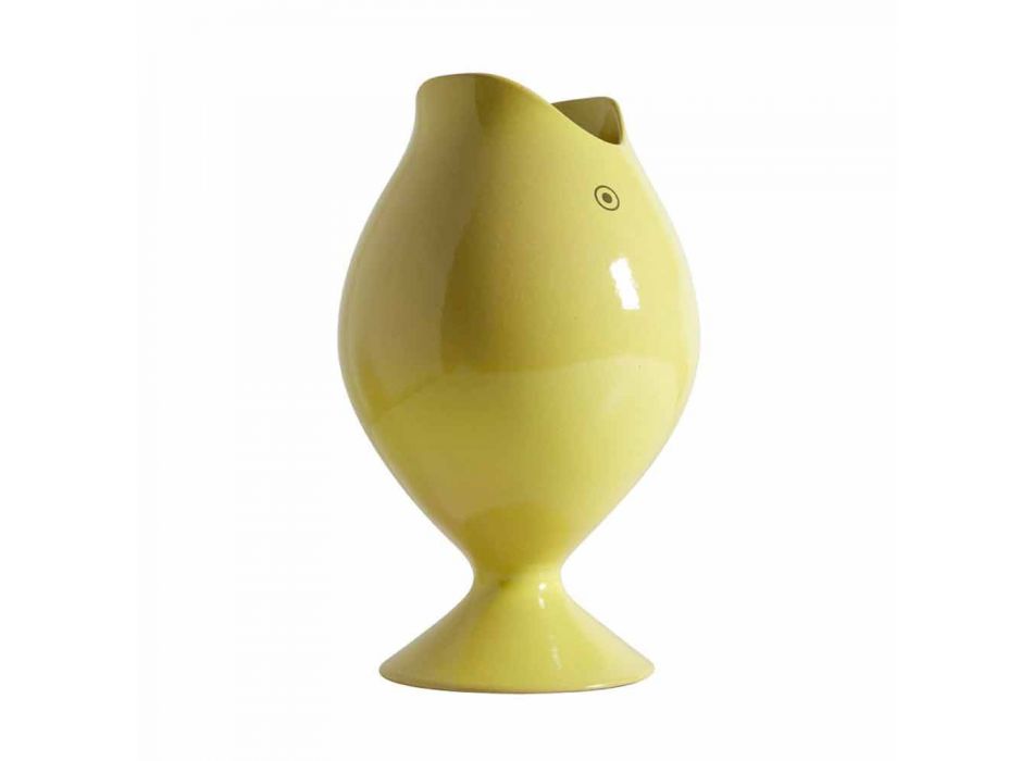 Dekoracyjny wazon ceramiczny w kształcie ryby królewskiej Made in Italy - Rey Viadurini