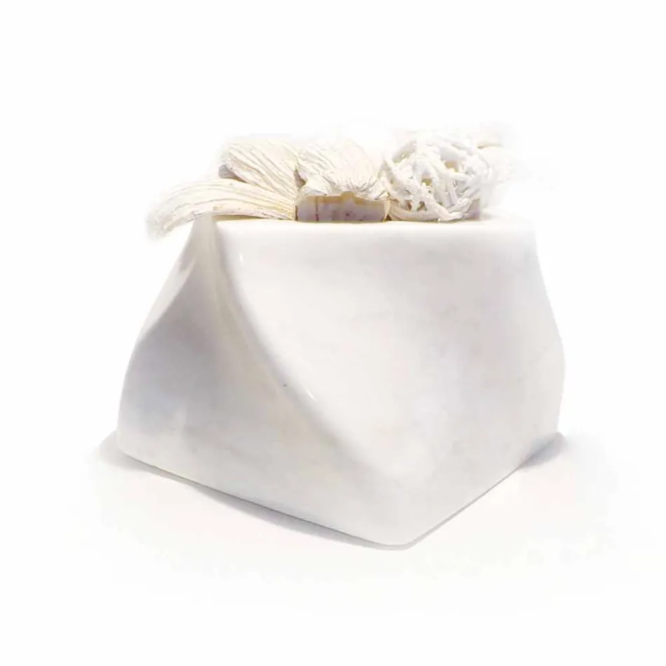 Wazon dekoracyjny z marmuru Bardiglio lub Carrara Made in Italy - Prisma Viadurini