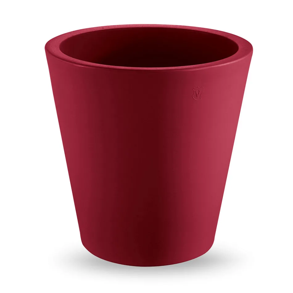 Okrągły kolorowy wazon dekoracyjny z polietylenu Made in Italy - Mengo Viadurini