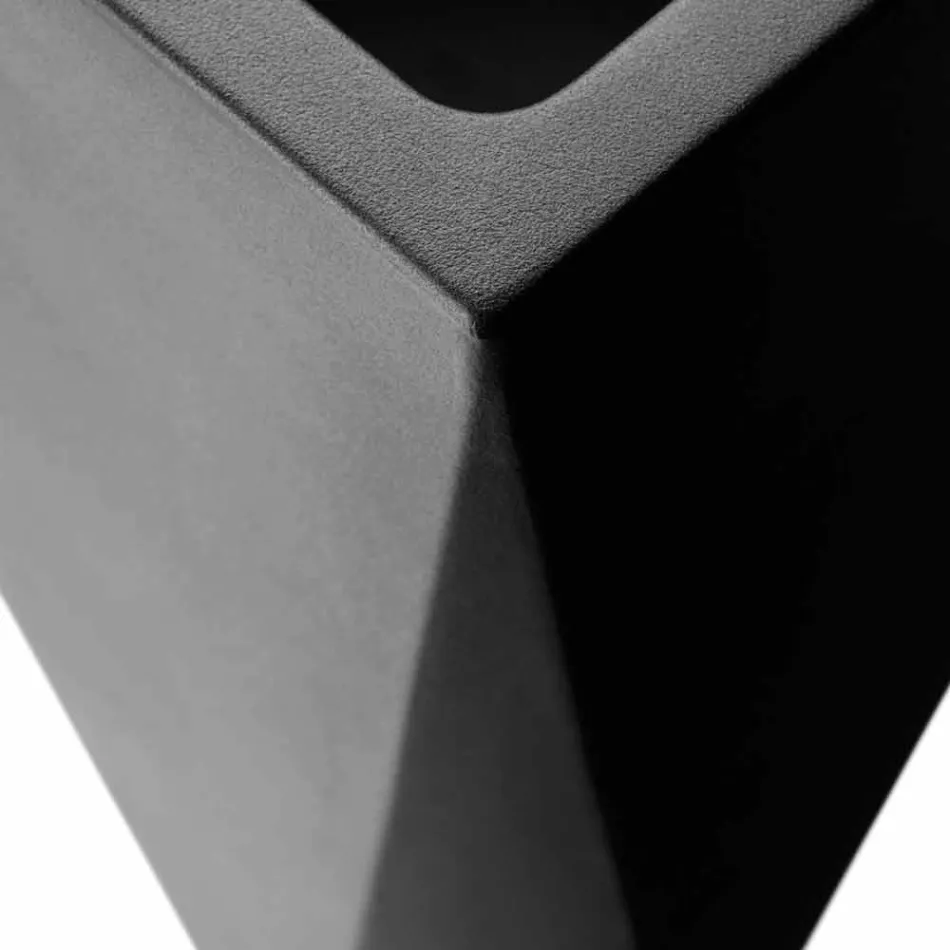 Kwadratowy dekoracyjny wazon z polietylenu Made in Italy - Bonina Viadurini