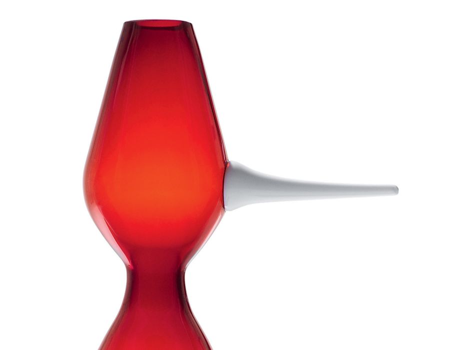 Wazon dekoracyjny z czerwonego szkła Murano Made in Italy - Belindo Viadurini