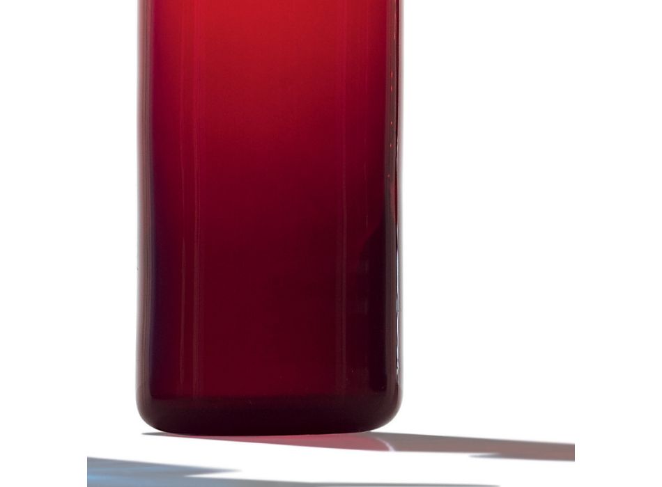Wazon dekoracyjny z czerwonego szkła Murano Made in Italy - Belindo Viadurini