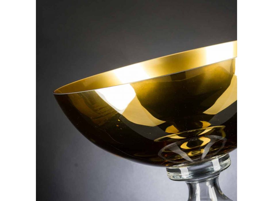 Dekoracyjny wazon ze szkła dmuchanego wykonany ręcznie we Włoszech - Serena Viadurini