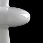 Nowoczesny dekoracyjny wazon z białej ceramiki ręcznie robiony we Włoszech - Tulipo Viadurini