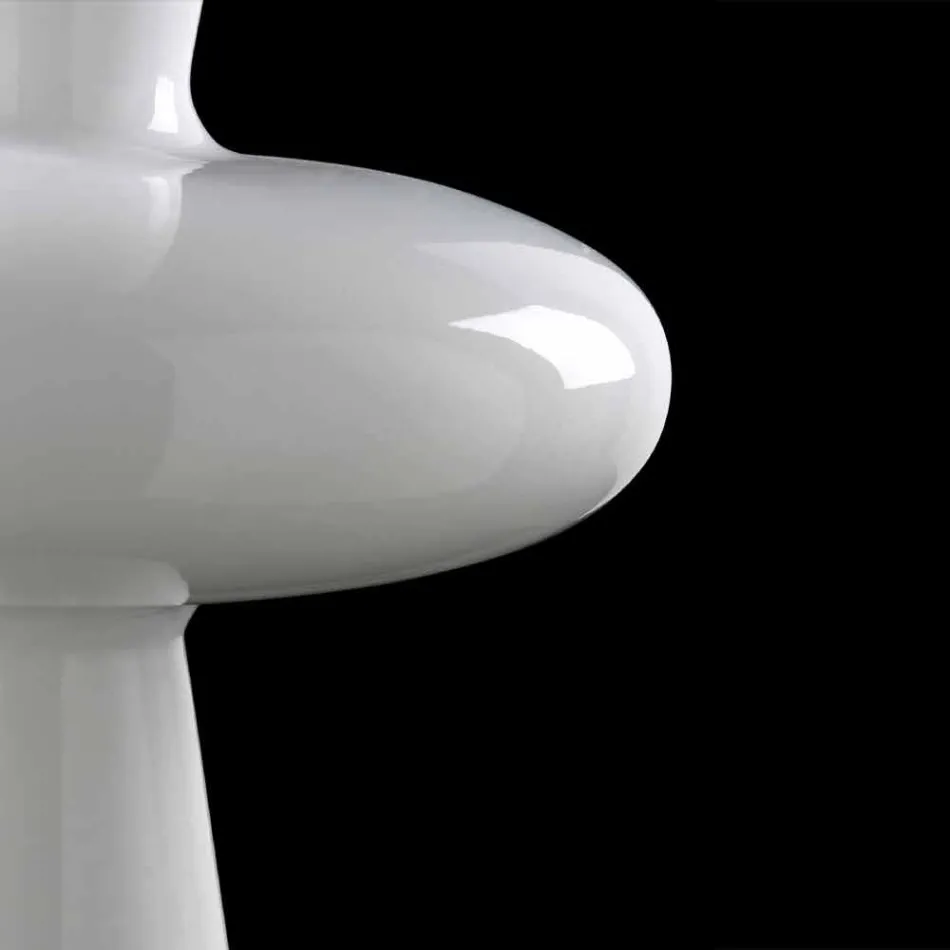 Nowoczesny dekoracyjny wazon z białej ceramiki ręcznie robiony we Włoszech - Tulipo Viadurini