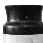 Wystrój wazonu z białego marmuru Carrara i czarnej marki Marquinia - Calar Viadurini