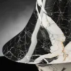 Elegancki wazon do wnętrz z białego i czarnego marmuru Made in Italy - Original Viadurini