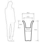 Okrągła doniczka ogrodowa z polietylenu Wyprodukowano we Włoszech - Tremont Viadurini