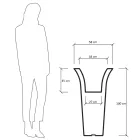 Okrągła doniczka ogrodowa z polietylenu Wyprodukowano we Włoszech - Tremont Viadurini