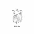Wolnostojący geometryczny wazon lustrzany i struktura z drewna i stali - Ghenna Viadurini