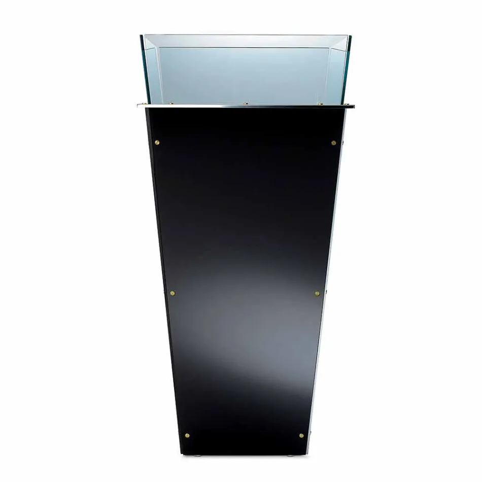 Wolnostojący wazon ze szkła i wymiennych paneli 3 wymiary - Ghenna Viadurini