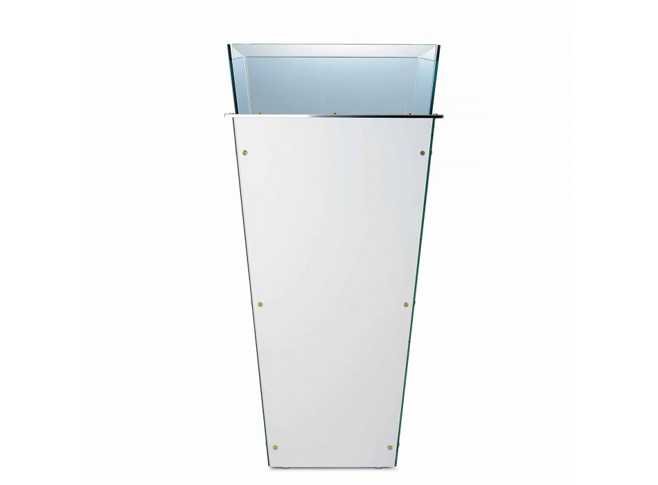 Wolnostojący wazon ze szkła i wymiennych paneli 3 wymiary - Ghenna Viadurini