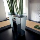 Wolnostojący wazon ze szkła i wymiennych paneli 3 wymiary - Ghenna Viadurini
